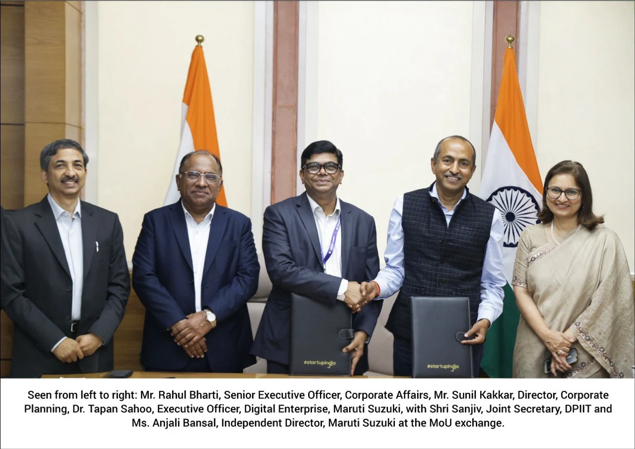 Maruti Suzuki and DPIIT Join Hands to Support Startups